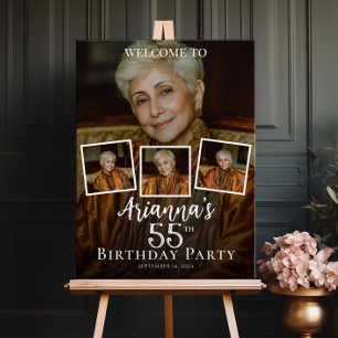 Poster Boas-vindas ao aniversário da Colagem fotográfica