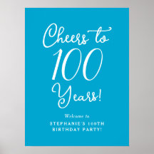 Boas-vindas ao aniversário de 100 anos