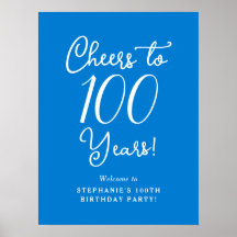Boas-vindas ao aniversário de 100 anos