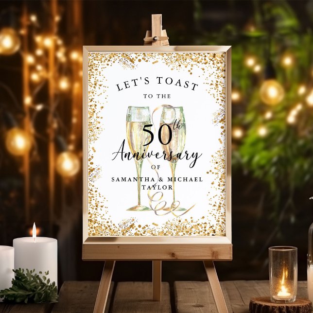 Poster Boas-vindas ao Aniversário do Casamento do Champag (Criador carregado)