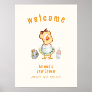 Poster Boas-vindas ao Brunch da Silly Mother Goose Baby S