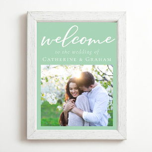 Poster Boas-vindas ao Casal Mint Green