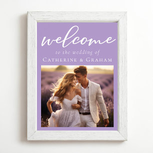 Poster Boas-vindas ao Casal Roxo Lilac