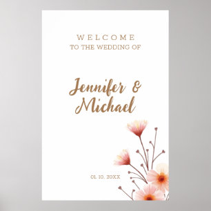 Poster Boas-vindas ao Casamento da Caligrafia Moderna Min