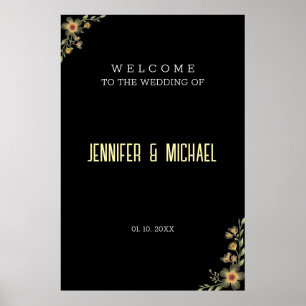 Poster Boas-vindas ao Casamento da Caligrafia Moderna Min