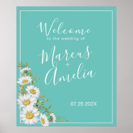 Poster Boas-vindas ao Casamento das Dísias Brancas e Teai