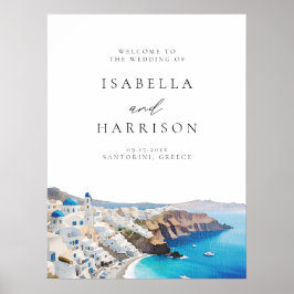 Poster Boas-vindas ao Casamento de Destino da GRÉCIA SANT