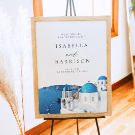 Poster Boas-vindas ao Casamento de Destino da GRÉCIA SANT