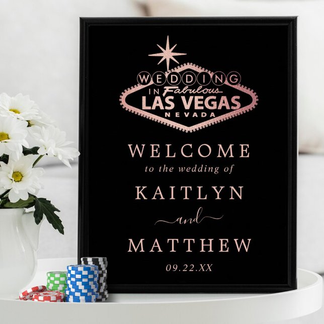 Poster Boas-vindas ao Casamento de Destino de Las Vegas (Criador carregado)