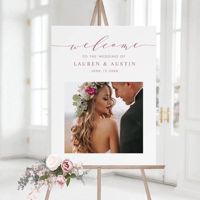 Poster Boas-vindas ao casamento de fotos com script Doura (Criador carregado)