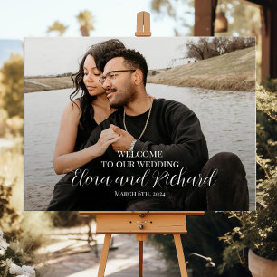 Poster Boas-vindas ao casamento de fotos modernas