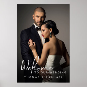 Poster Boas-vindas ao casamento de fotos personalizadas