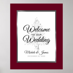 Poster Boas-vindas ao Casamento de Inverno Festa de Natal