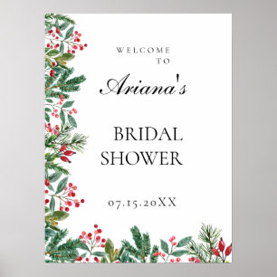Poster Boas-vindas ao Casamento de Pine Greenery