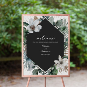 Poster Boas-vindas ao Casamento Geométrico Tropical Tropi