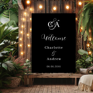 Poster Boas-vindas ao casamento simples e simples