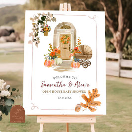 Poster Boas-vindas ao Chá de Bebê da Casa Aberta do Outon