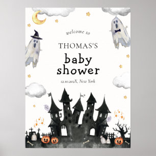 Poster Boas-vindas ao Chá de Bebê da Casinha do Fantasmin