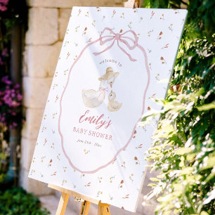 Poster Boas-vindas ao Chá de Bebê Silly Goose Wildflower