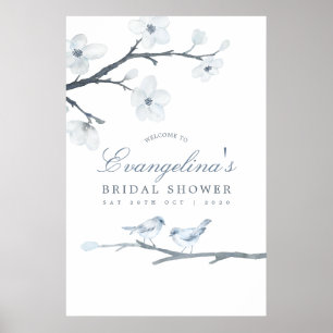 Poster Boas-vindas ao Chá de Noiva das Flores de Cerejeir