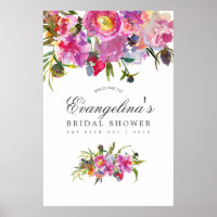 Boas-vindas ao Chá de Noiva de Peônias Rosa Antigo