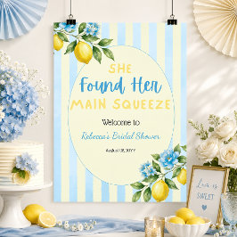 Poster Boas-vindas ao Chá de Noiva Lemon Main Squeeze