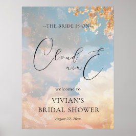 Poster Boas-vindas ao Chá de Noiva Sunset de Primavera no