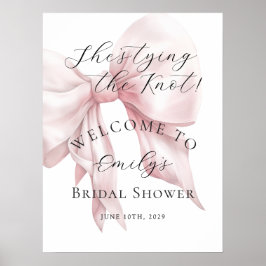 Poster Boas-vindas ao Chá de panela rosa elegante