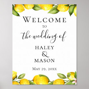 Poster Boas-vindas ao Citrus Orchard Wedding