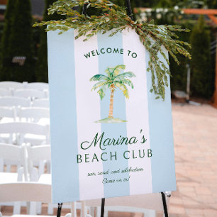 Poster Boas-vindas ao Clube de Palm Beach de Stripes de C