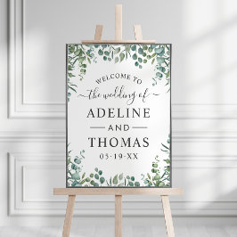 Poster Boas-vindas ao Elegante Eucalyptus Greenery