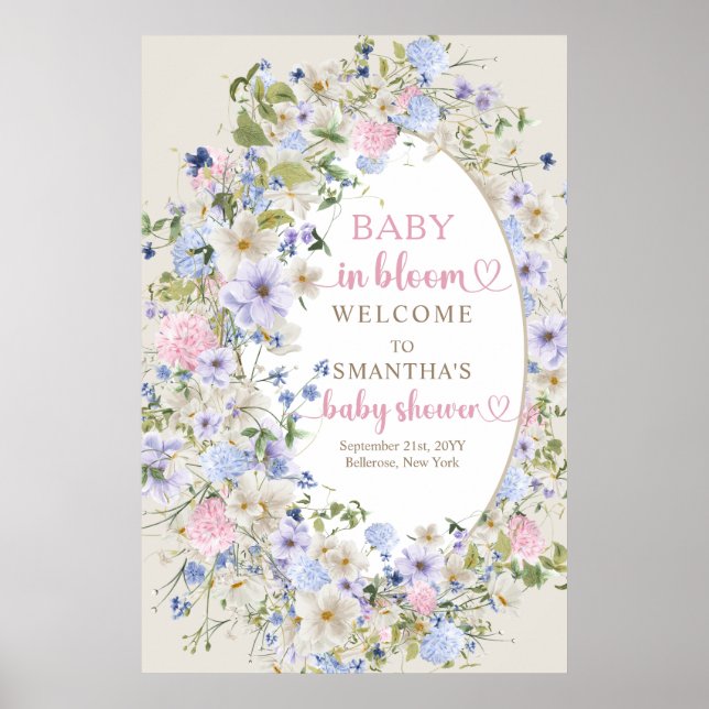 Poster Boas-vindas ao Jardim dos Prados de Primavera Wild (Frente)