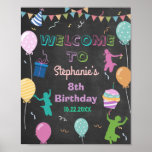 Poster Boas-vindas ao Jump Birthday Chalkboard Kid Trampo<br><div class="desc">Personalize este fantástico poster de boas-vindas do Jump Birthday Chalkboard Kid Trampoline Party com seus detalhes de forma fácil e rápida. Todos os textos são editáveis! Para personalização mais avançada deste design,  basta selecionar o botão 'Personalizar ele / Personalizar este modelo' acima! Itens correspondentes disponíveis na coleção!</div>