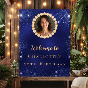 Poster Boas-vindas ao marinho de aniversário de diamantes