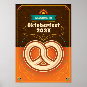 Poster Boas-vindas ao Oktoberfest Pretzel