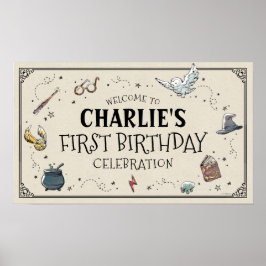 Poster Boas-vindas ao Primeiro Aniversário de Harry Potte