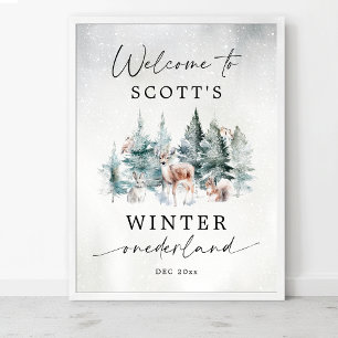 Poster Boas-vindas ao Winter ONEderland Floresta 1º Anive