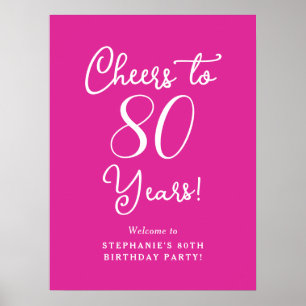 Poster Boas-vindas aos 80 anos de aniversário