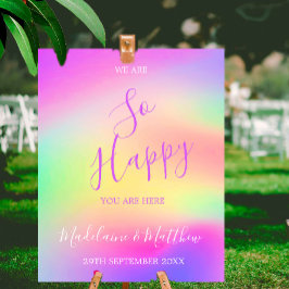 Poster Boas-vindas Casamento Chic Multicolor