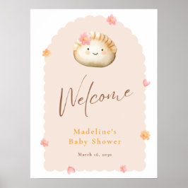 Poster Boas-vindas Chá de Bebê-Lo-Rosa