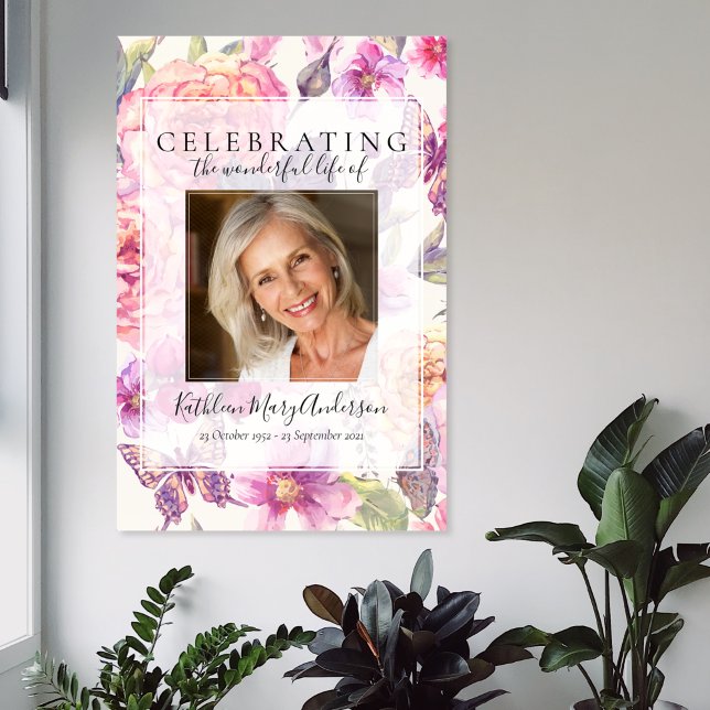 Poster Boas-vindas com Memorial Floral (Criador carregado)