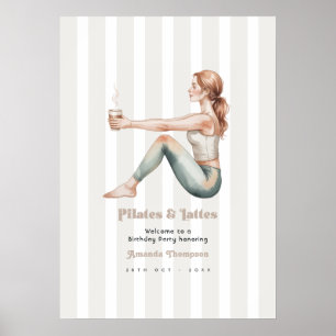 Poster Boas-vindas da Festa de Aniversário Pilates & Latt