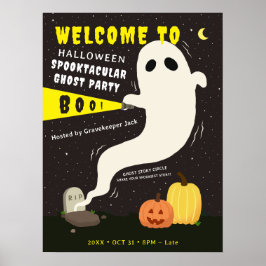 Poster Boas-vindas da Festa de Fantasmas Espetacular de H