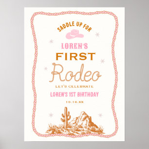 Poster Boas-vindas de 1º Aniversário da Primeira Rodeio W