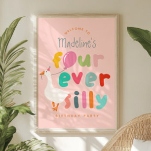 Poster Boas-vindas de 4º Aniversário da Garota Para Sempr