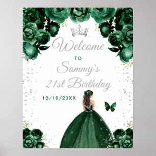 Poster Boas-vindas de Aniversário da Princesa de Cabelo C