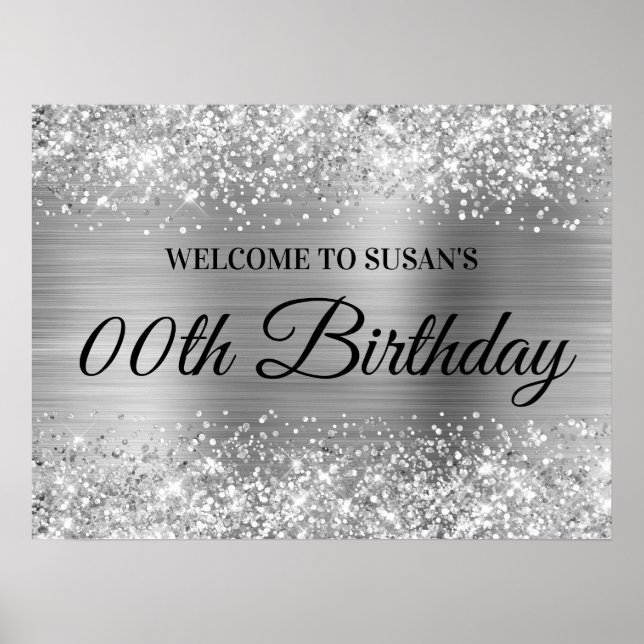 Poster Boas-vindas de aniversário de qualquer idade com b (Frente)