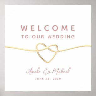 Poster Boas-vindas de Casamento Minimalista