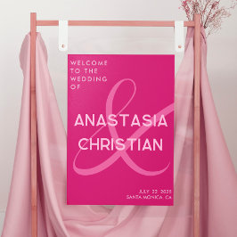 Poster Boas-vindas de Casamento Modernas e Ousadas em Mag