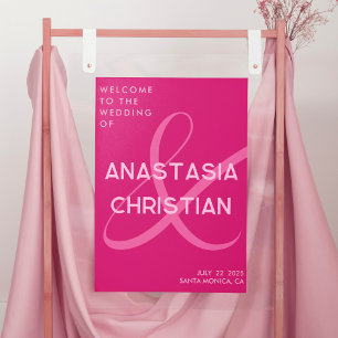 Poster Boas-vindas de Casamento Modernas e Ousadas em Mag